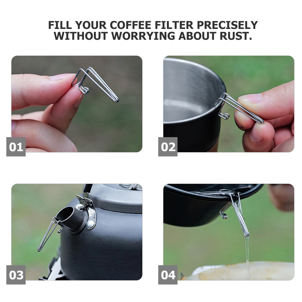 

2 Pcs Coffee Maker Water Spout Stainless Steel Diversion Nozzle Teapot Accessories Drip Camping Travel