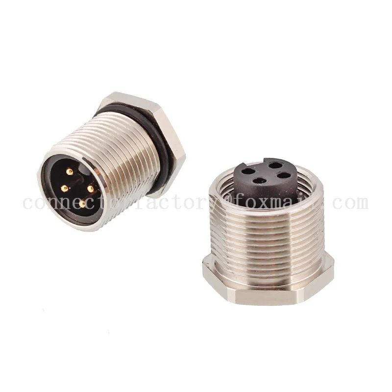 1Pcs 5Pcs 10Pcs 7/8 Socket, 3-core, 4-pin, 5-hole, Waterproof IP67 NEMA Marine Connector, Front And Rear Installation