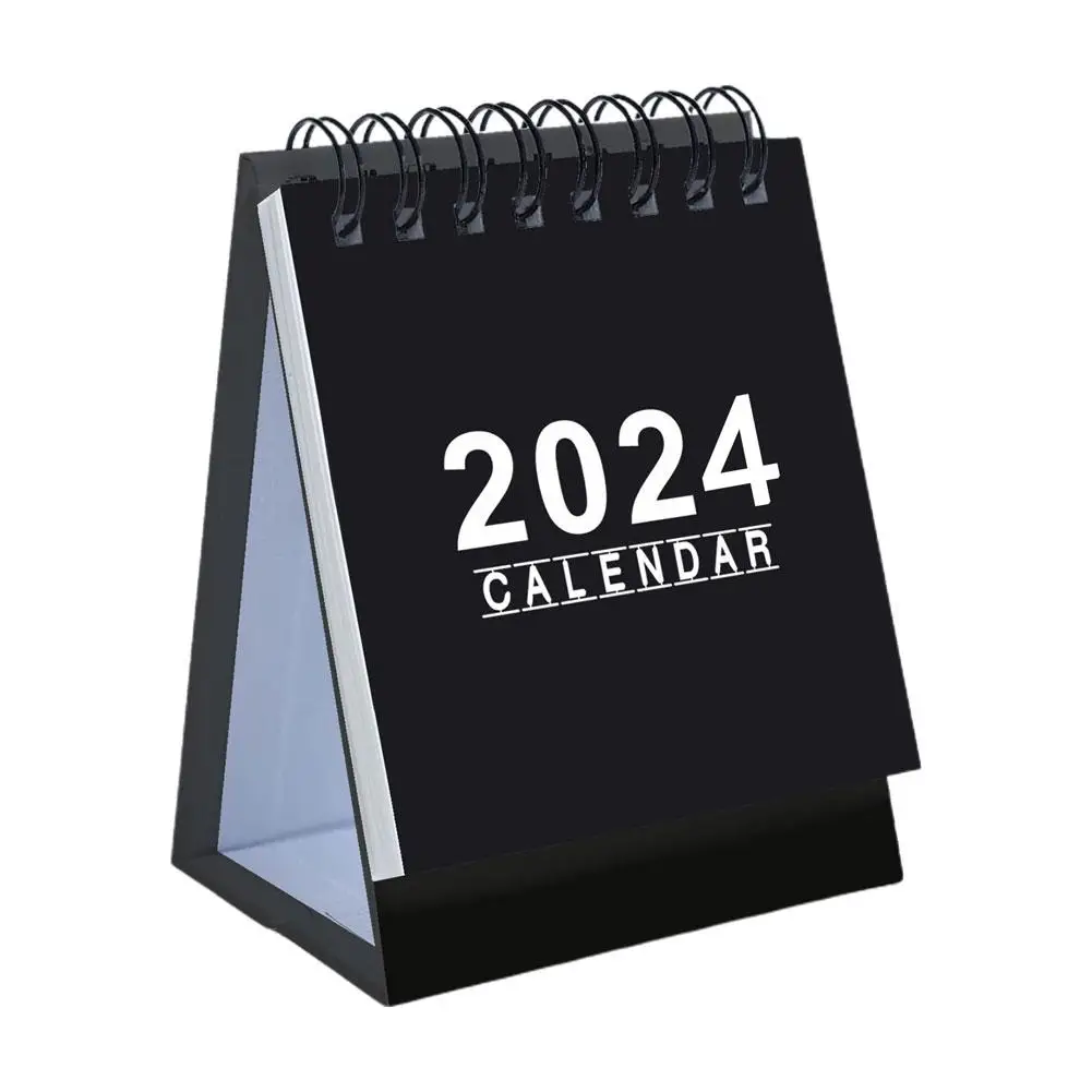 2024 Creative English Mini Calendar Decoration Office Notepad Home Weekly Planner Paper Portable Student Desktop Desk Gift C9H5