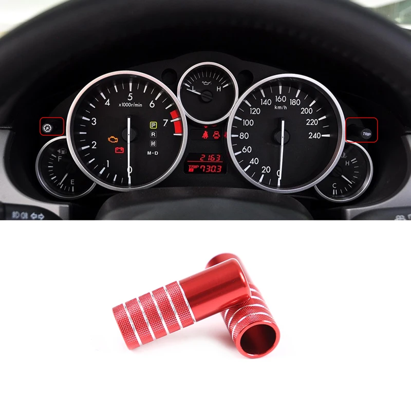 

2-piece set Aluminum alloy red For 2009-15 Mazda MX-5 NC Car dashboard adjustment rod cover car interior decoration accessories