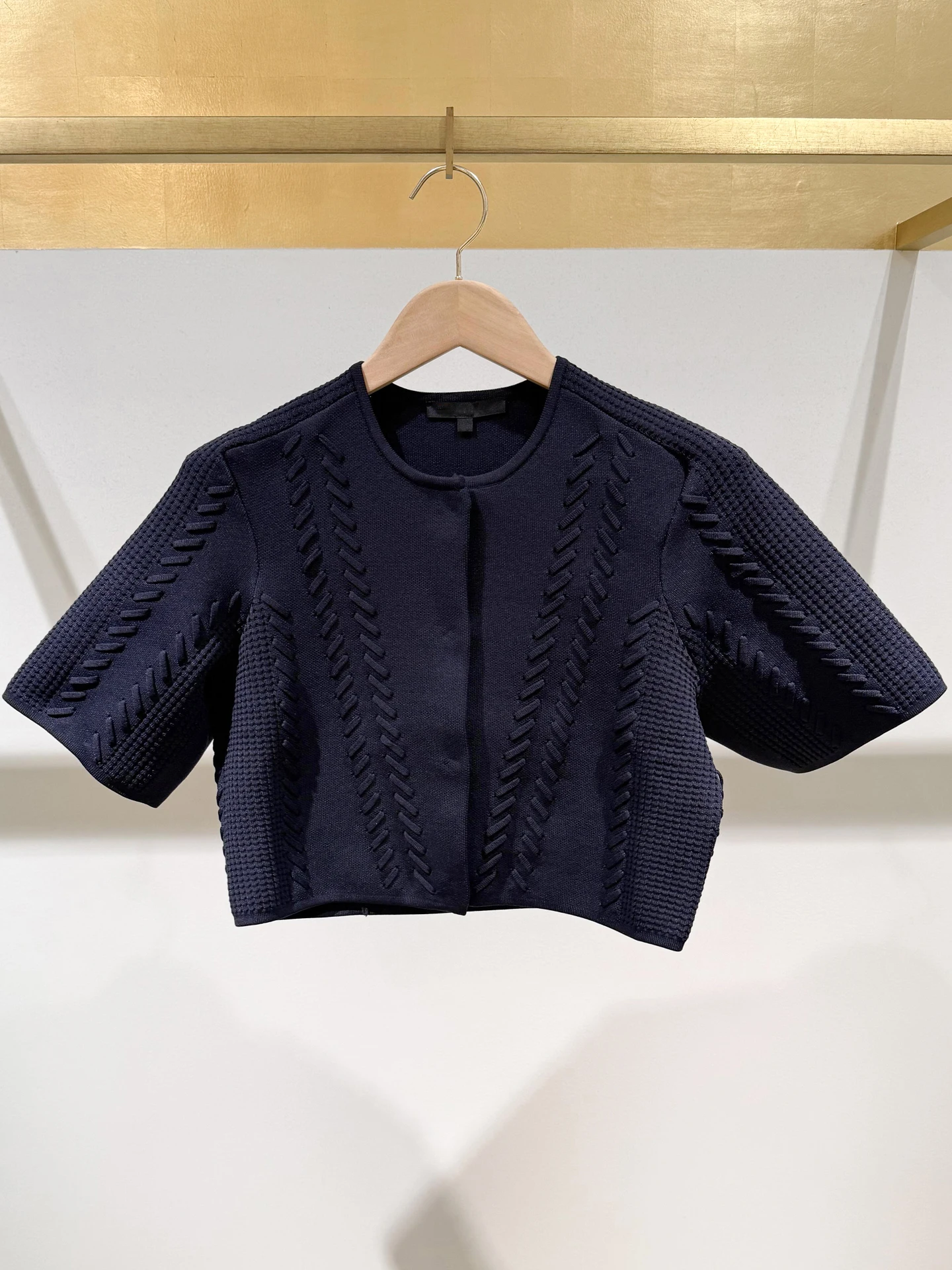 

M Home Nan You High End Women's Blue ort Knitted Open Cardigan Top Casual Versatile Summer New Arrival Commute Sle