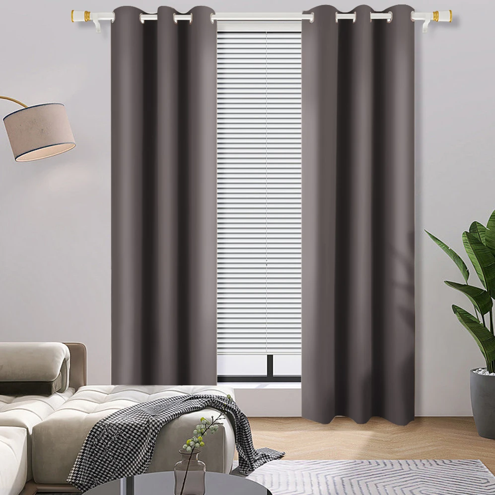 YanYangTian Blackout Curtain Home Decor Window Living room Shading Curtains for bedroom Simple Solid Thicker Dark Curtains