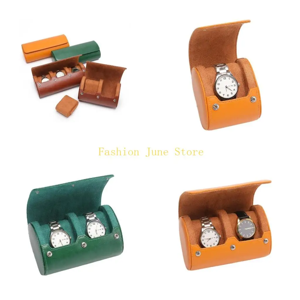 

N5KA Watch Storage Box Watch Container Watch Display Box PU Material for Travel