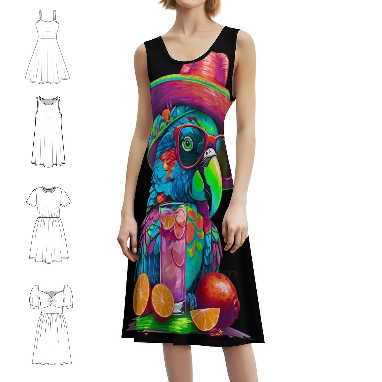 

Тепловая волна, синий попугай, тропическая счастливая птица в рай, шикарное платье в стиле бохо, элегантное модное пляжное свадебное платье, коктейльное платье с попугаем