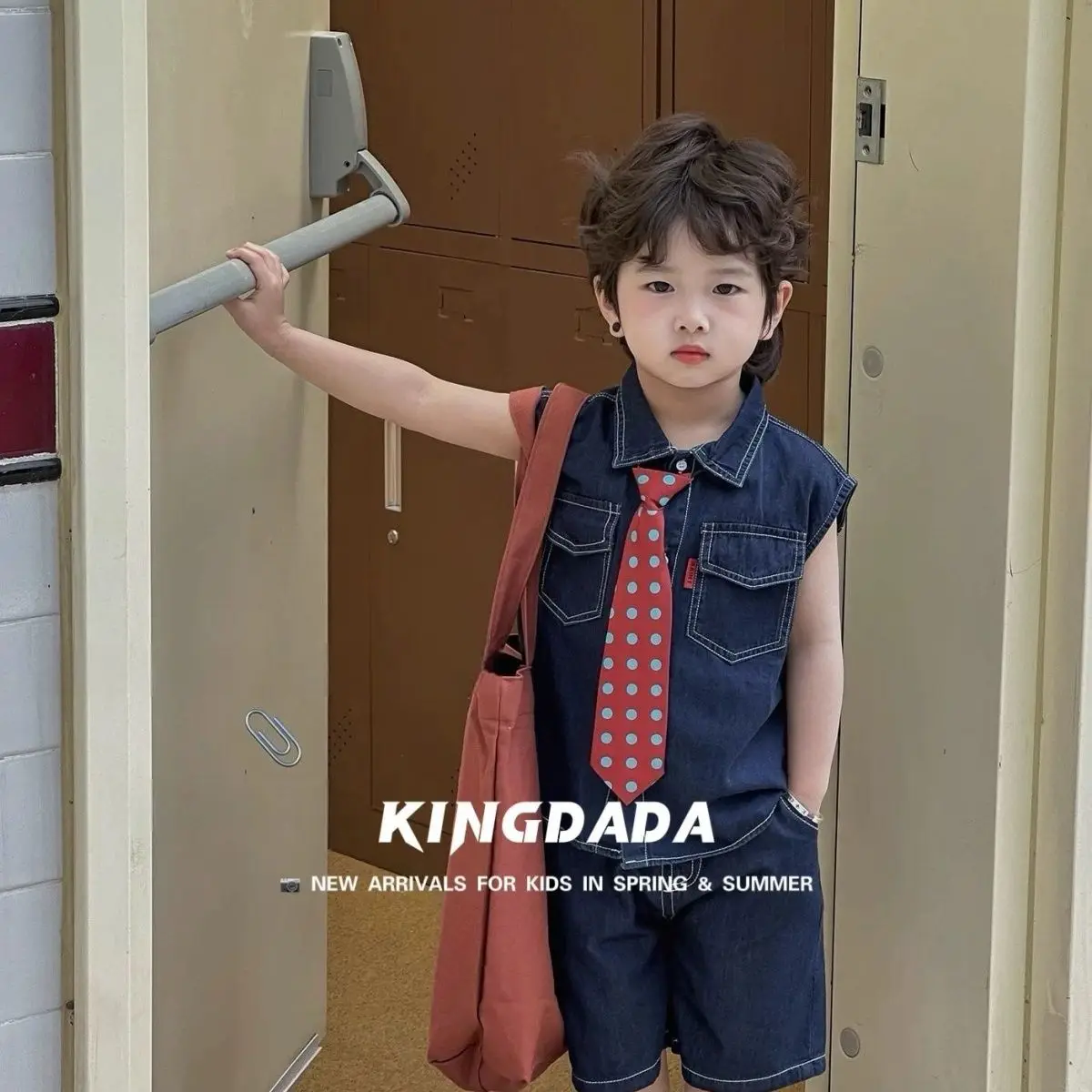

Summer Fashion Baby Boys Jean Blue Short sleeve Coat+Shorts 2pcs Children Set Casual Sportswear Streetwear Handsome Denim Suits