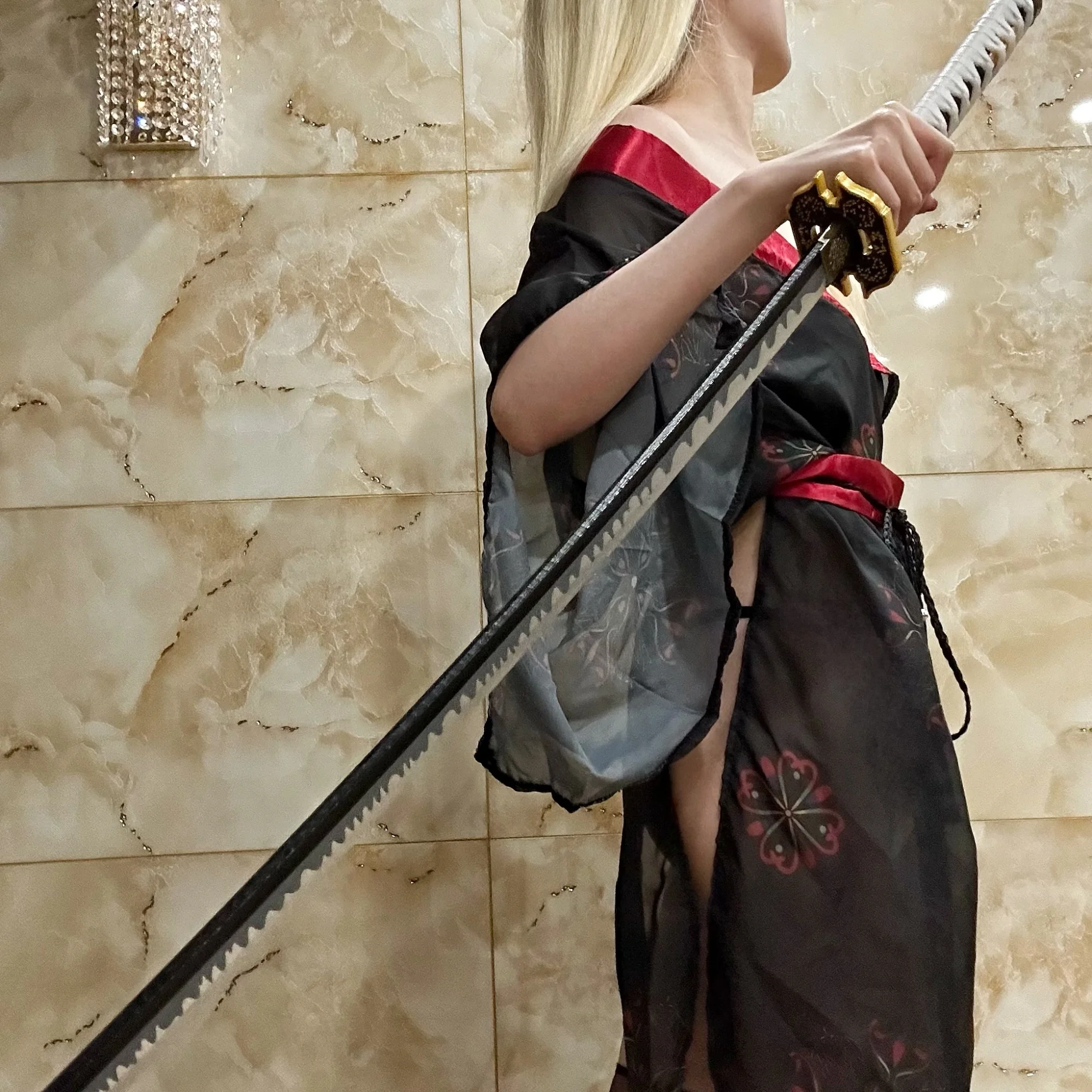 39.3 pollici Devil May Cry Vergil Legno Katana Spada Samurai Sabre Ninja Coltello Giapponese Katana Sabre Accessori Cosplay Prop Giocattolo