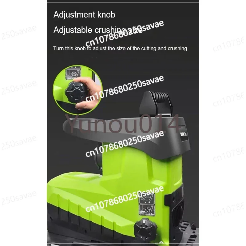 Multifunctional Electric Shredder for Branches of Leaves, Wood Crusher, Garden Tool