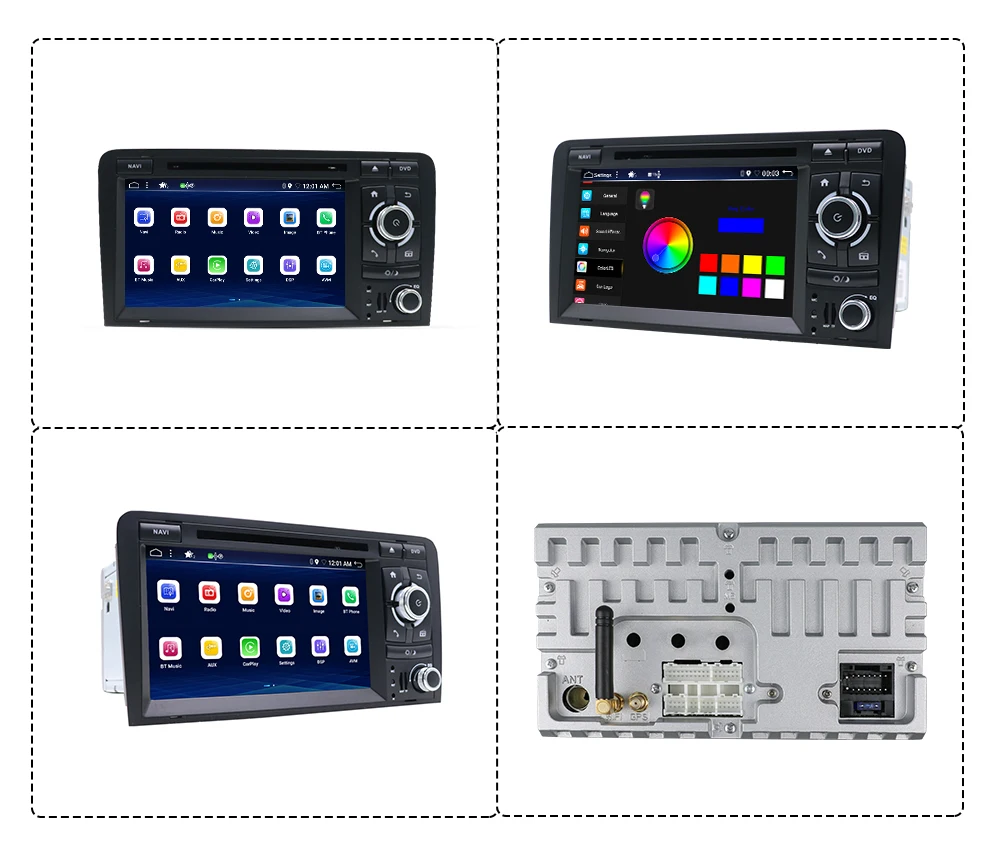 Built in DAB+ 64G Double 2 Din Car Multimedia DVD Player Autoradio Stereo Head Unit For Audi A3 8P S3 RS3 Sportback 2003-2011 CD