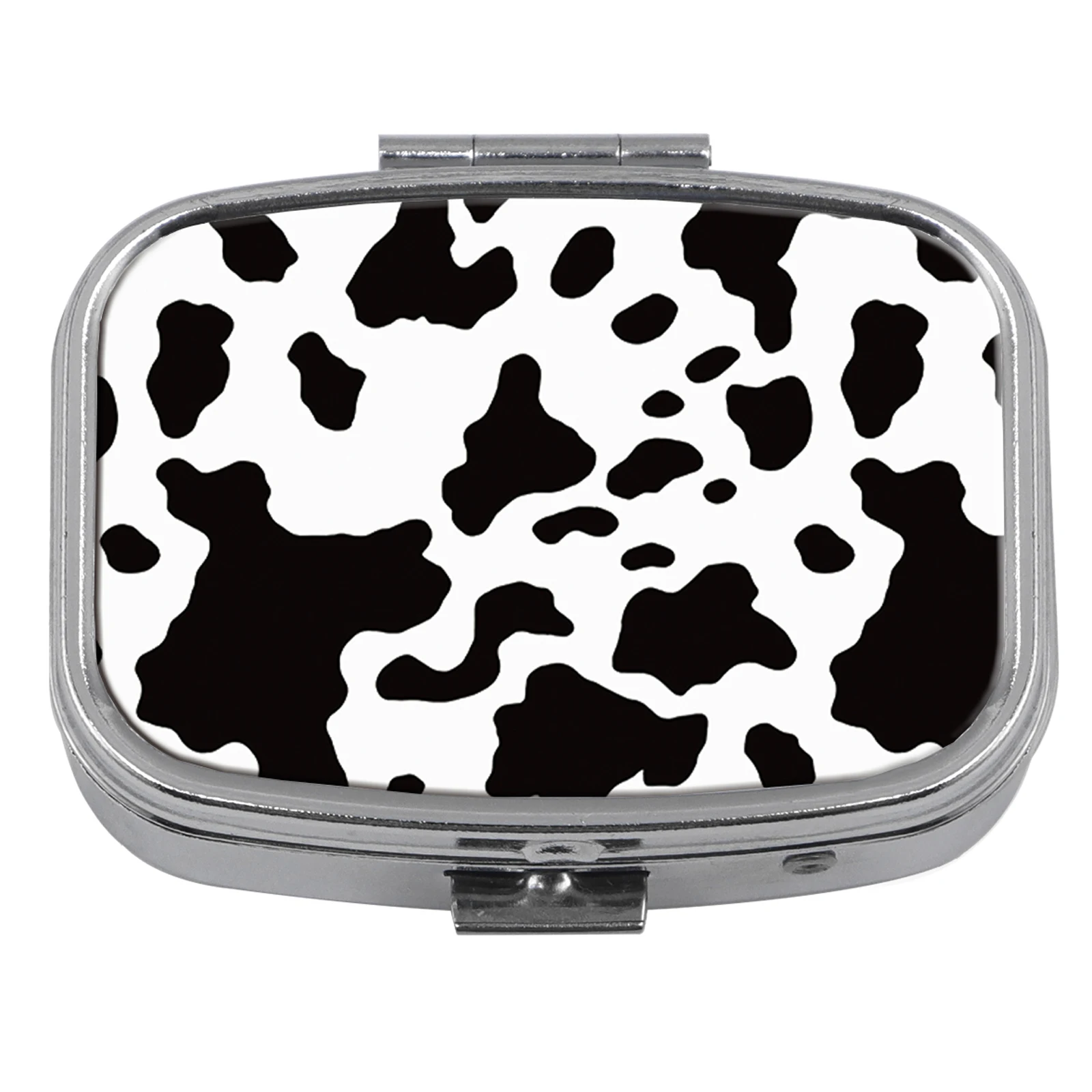 Cute Cow Mini Pill Box Travel Pill Box 2 Compartment Pocket Pill Container Daily Portable Medicine Storage Box