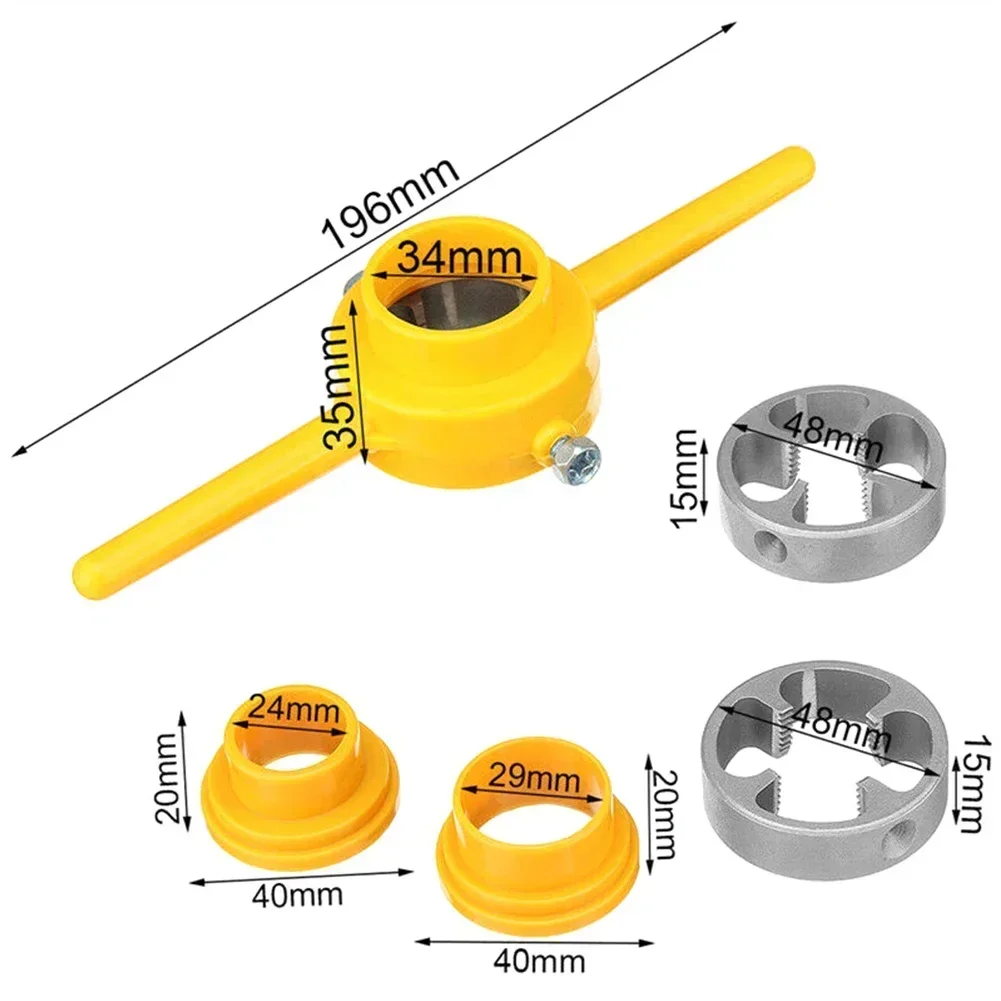 Imagem -03 - Ppr Riser Passo Broca Pvc Rosca Fazendo Tamanho Rosca de Tubo de Plástico Ferramentas Manuais Chave de Tubulação de Água Conjunto Tubo de Água Broca Reamer