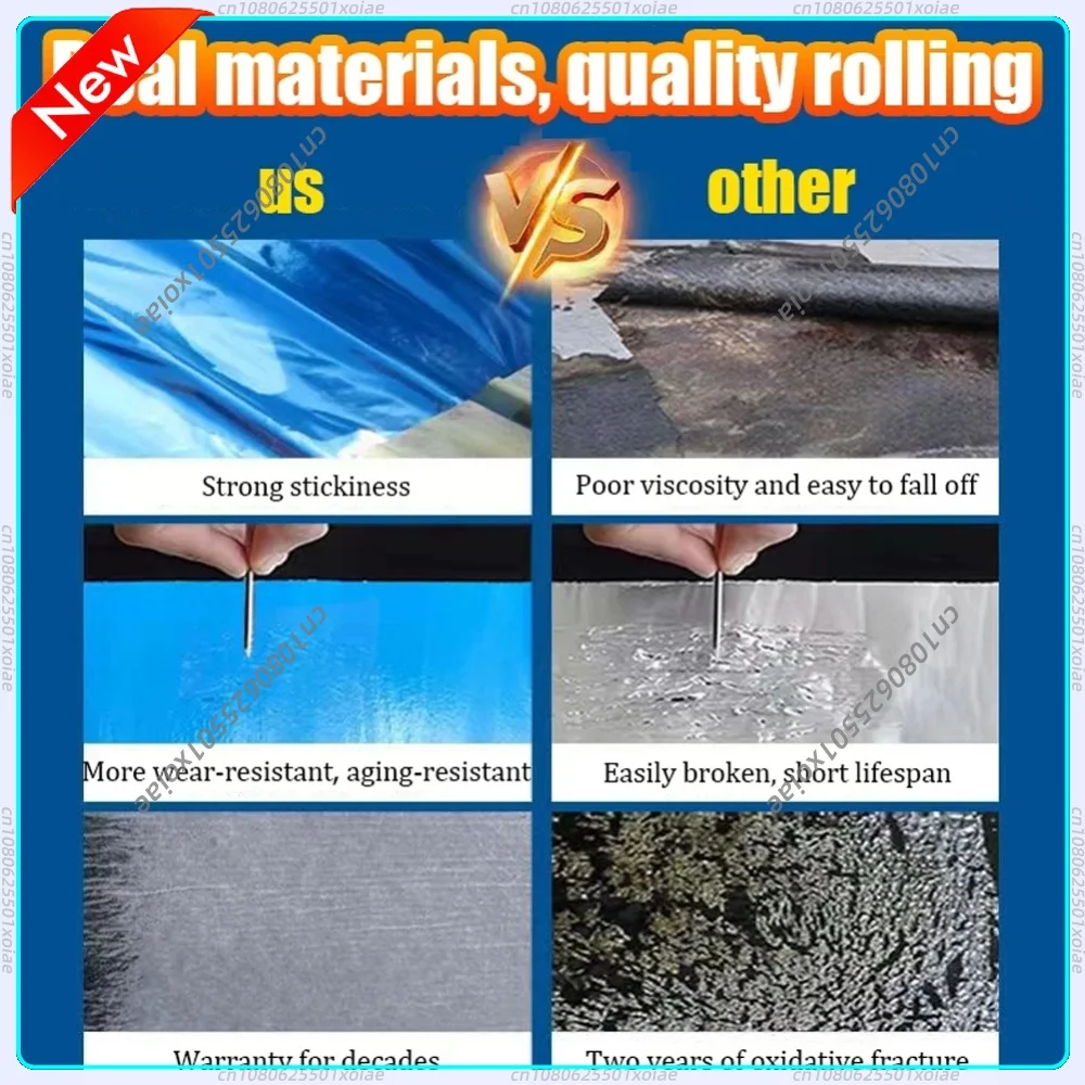 Roof Leak Repair Tape Strong Adhesion Heat Insulated Sealing Tape Self-Adhesive Tape Anti Crack Fix Tape for Wall Roof