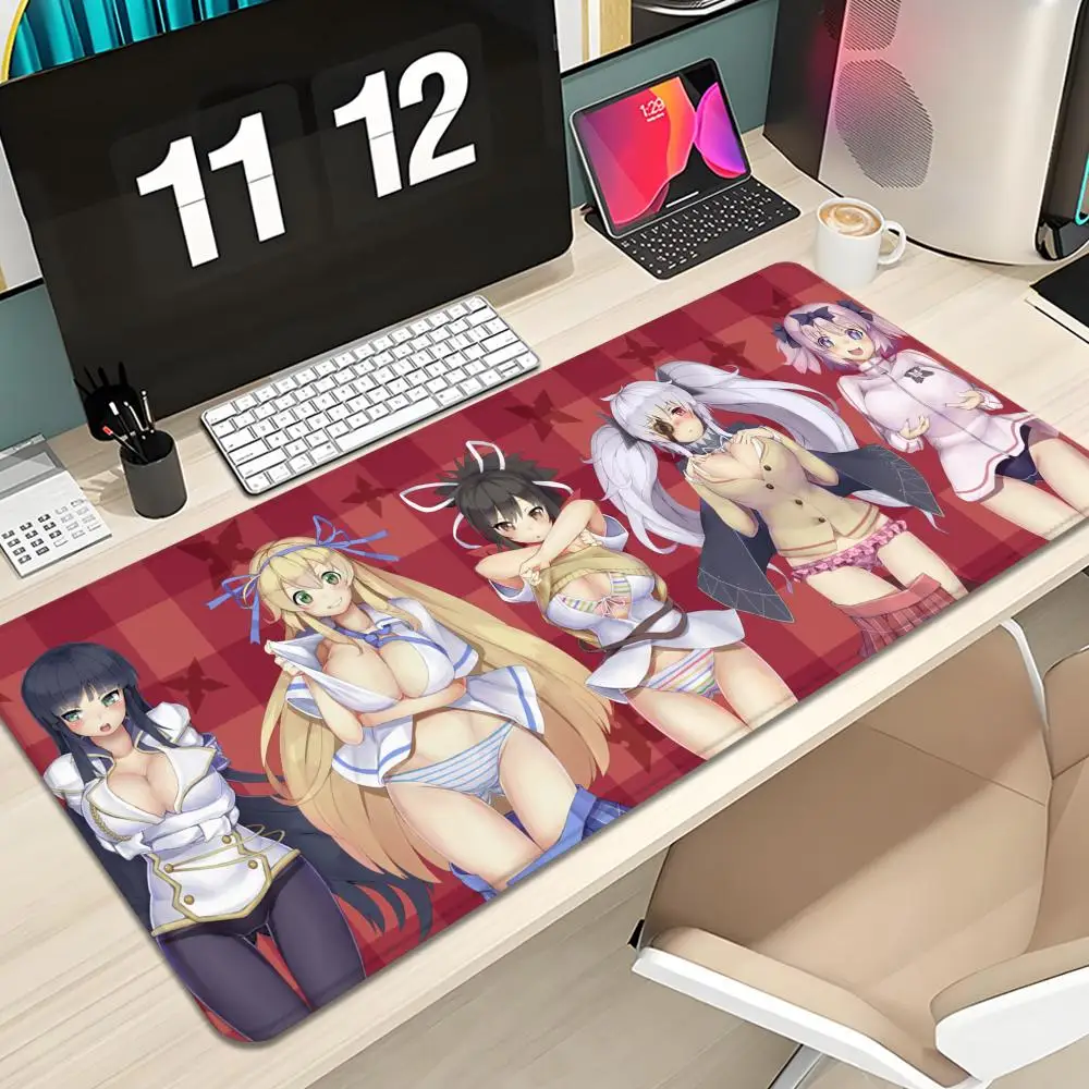 

Senran Kagura Peach Beach Splash Mouse Pad Keyboard Mousepad large 1200X600 mm Desk Mat PC Gamer High printing Table pad
