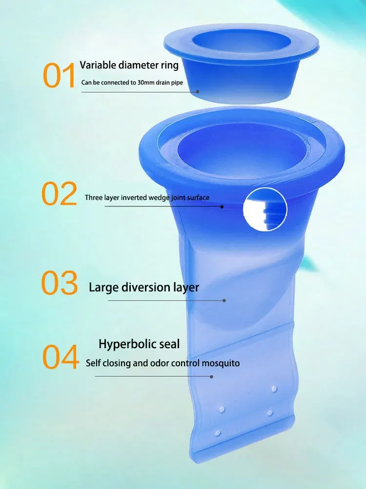 Bathroom odor-proof leak core silicone down the water pipe draininner core kitchen bathroom sewer seal leak