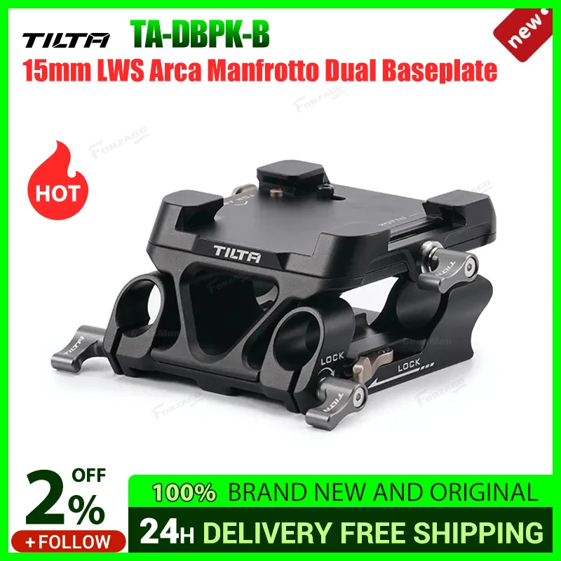 TILTA TA-DBPK-B TA-DBP-B 15mm LWS Arca Manfrotto Doppel-Grundplatten-Set Schwarz