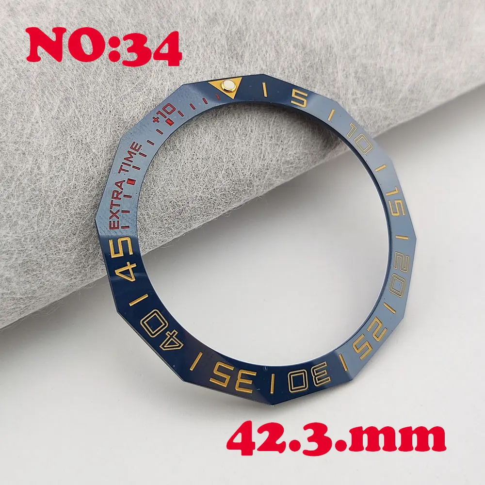 42.3*33.3mm Sloping Luminous Ceramic Bezel Insert Replacement fit TAG HEUER AQUARACER automatic watch WAY201