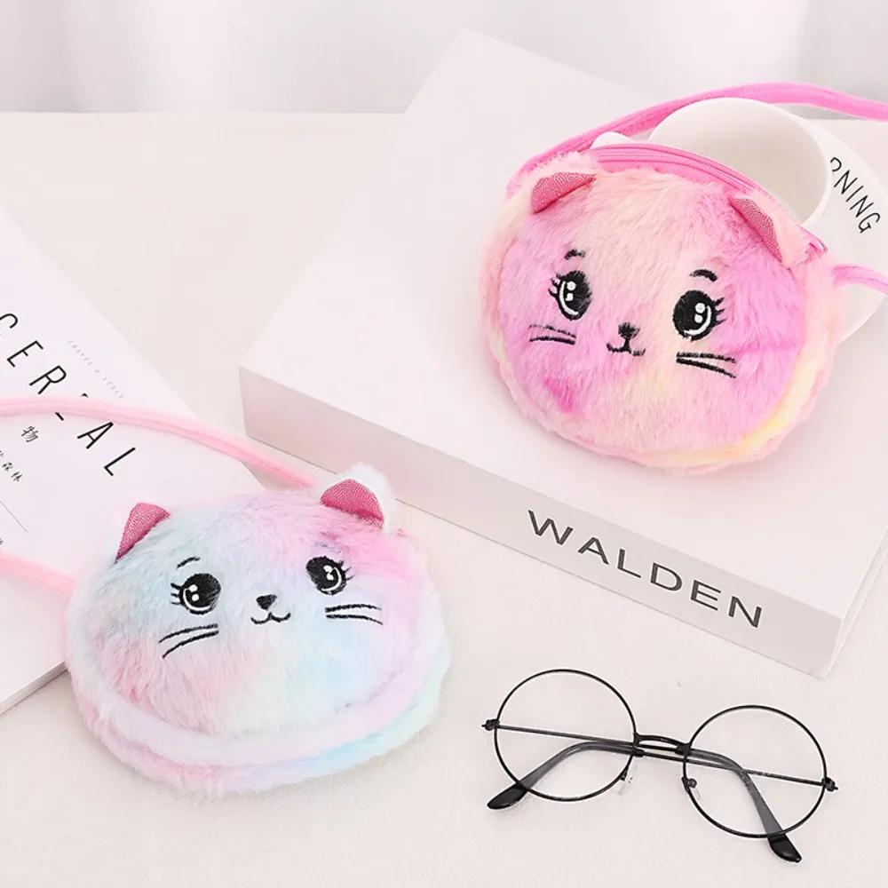 

Soft Little Cat Cat Plush Shoulder Bag Crossbody Single Shoulder Kawaii Plush Bag Cute Cartoon Plush Kid Message Bag Girl Gift