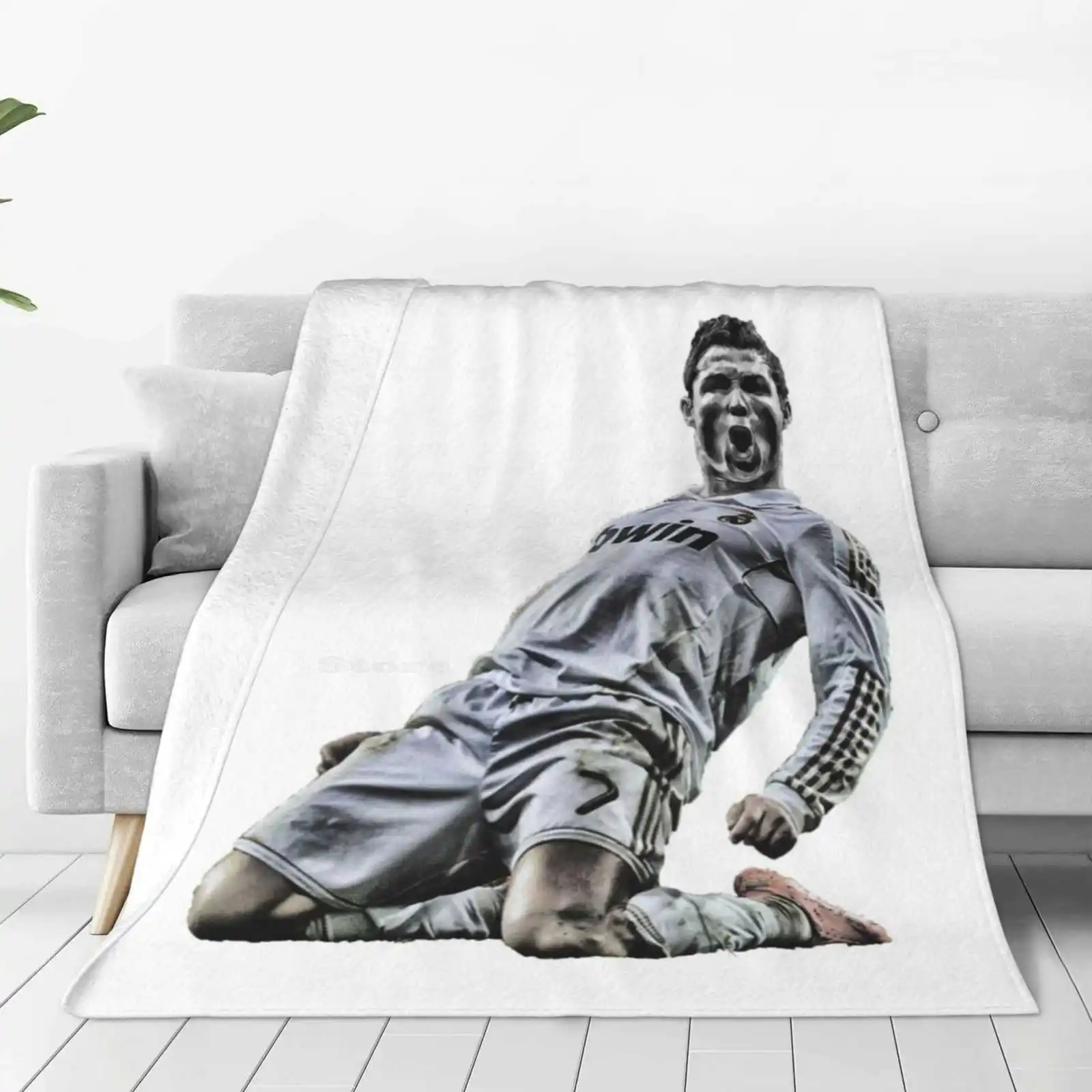 Latest Super Soft Warm Light Thin Blanket Calma Sport Soccer Hala Madrid Football Cristiano