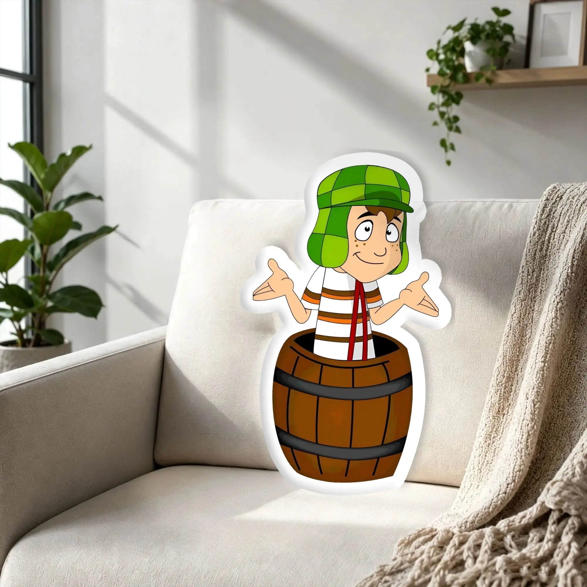 Custom El Chavo Del Ocho Pillow Cushion Double Sided Lively Cartoon Home Decoration Salon Personalized Plush Pillows for Sofa
