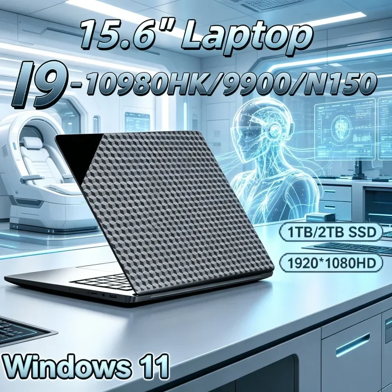 Intel Core I9‑10980HK/I9‑9900/N150 15.6 Inch Gaming Laptop 32GB RAM 2TB SSD Fingerprint Unlock Stable Output