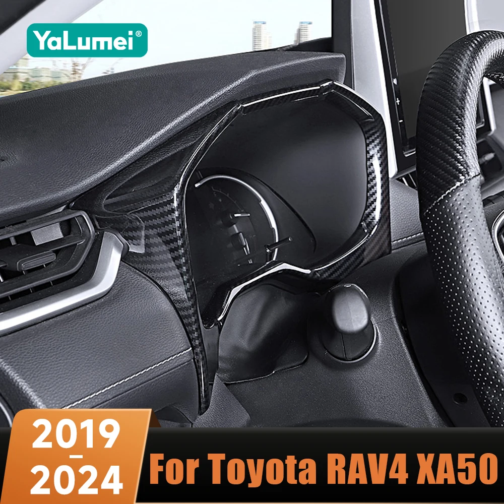 Auto Dashboard Tachometer Tachometer Rahmen Panel Abdeckung Borte Aufkleber Für Toyota RAV4 XA50 2019 2020 2021 2022 2023 2024 Hybrid