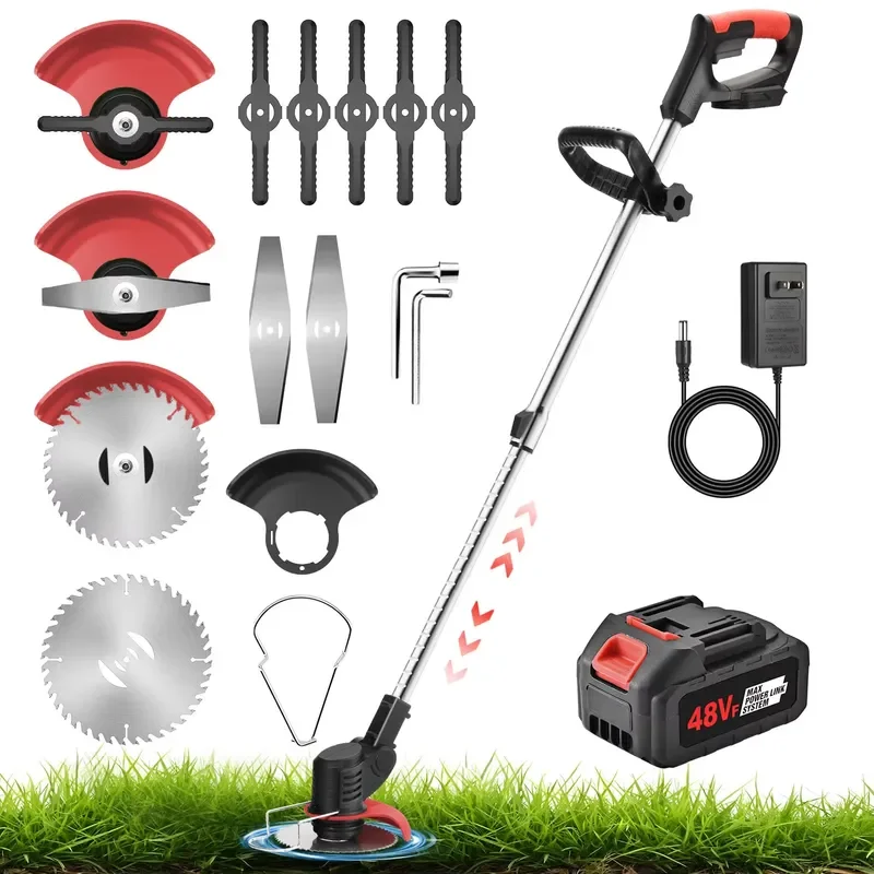 Lawn Edger Cordless Home Garden Electric Grass Trimmer with Brush Cutter Handheld Type for Filament Cutting