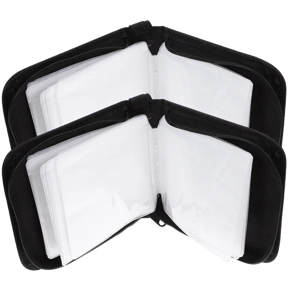 

2Pcs Cd Pouch Portable Dvd Storage Case Scratch Resistant Zipper Bag for Discs Protection Cd Binder Dvd Case Portable Disc Bag