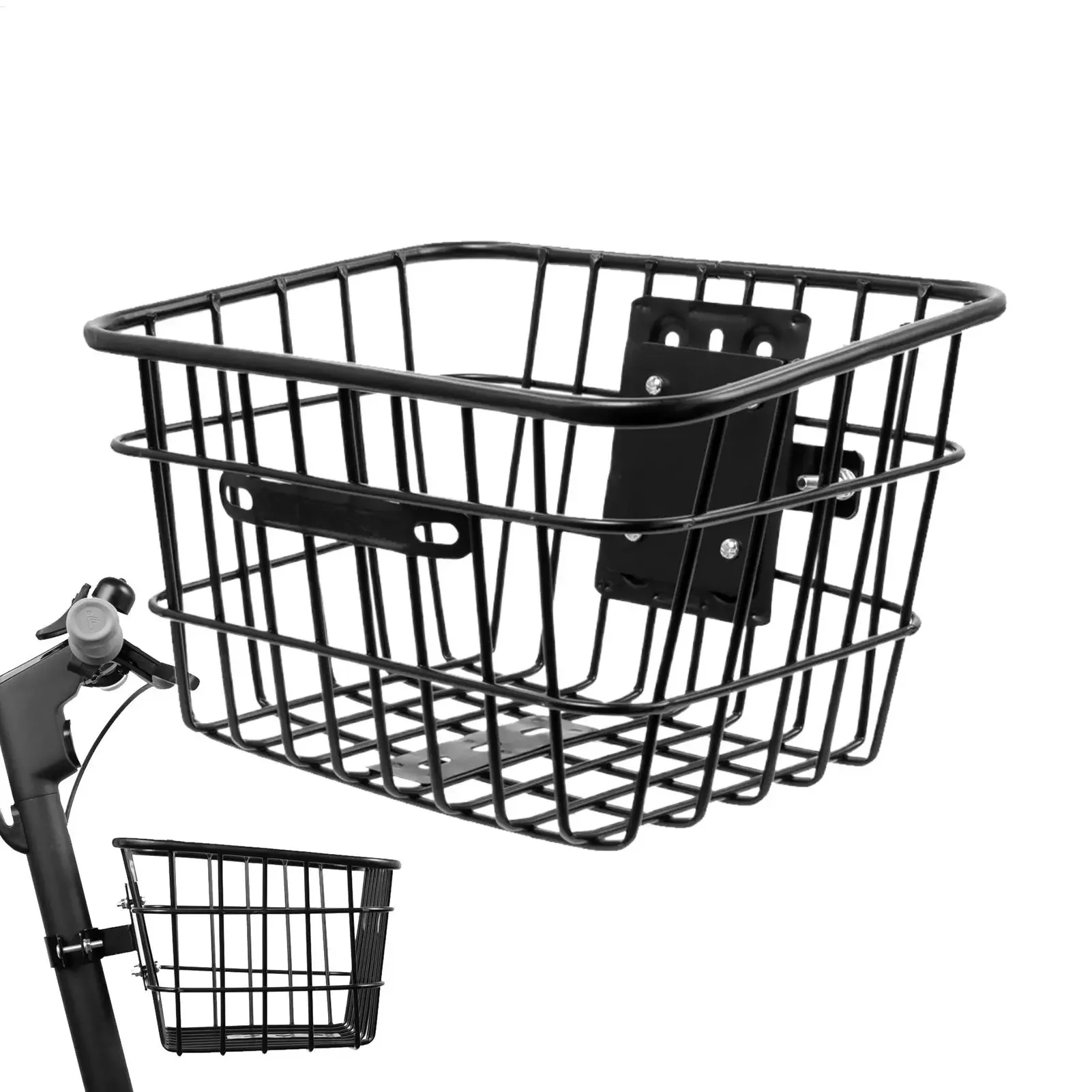 Electric Scooter Basket Detachable Iron Bike Front Basket Cycle Storage Cycling Accessories