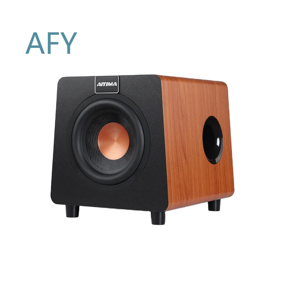 800X Subwoofer 150W 8 Inch Active Speaker for Home Theater Sound System Deep Bass Wood Grain Woofer Amplifier with RCA AUX