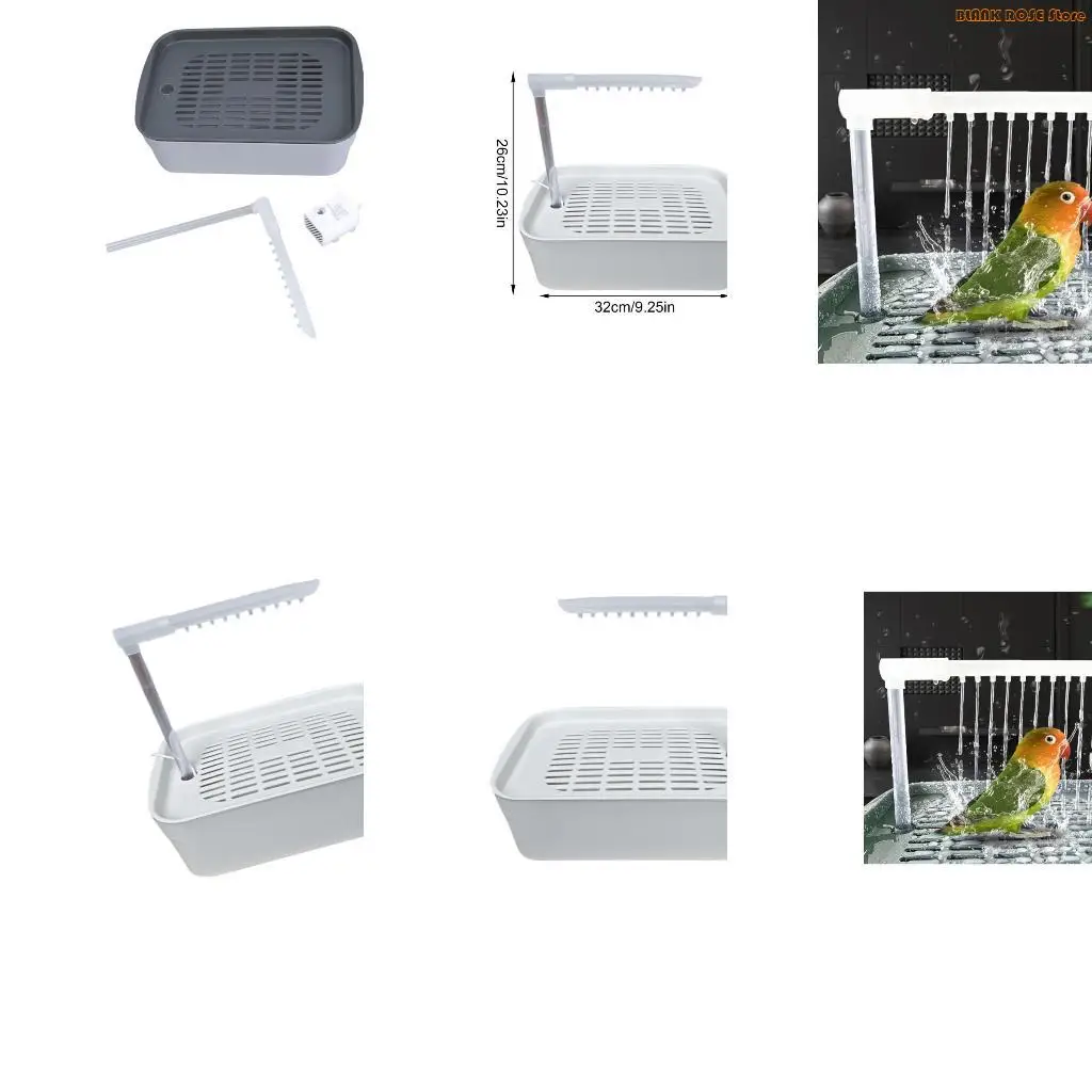 

K1ae Bird Bushs Basin Basin Tablotops Попугания ванна ванна птица ежедневное использование бассейна для здоровья для здоровья