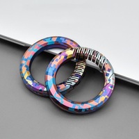 Colorful Titanium Alloy Buckle Keyring Outdoor Connect Accessories Belt Waist Hanging CAR Key Chain Hanging Ring key Holder