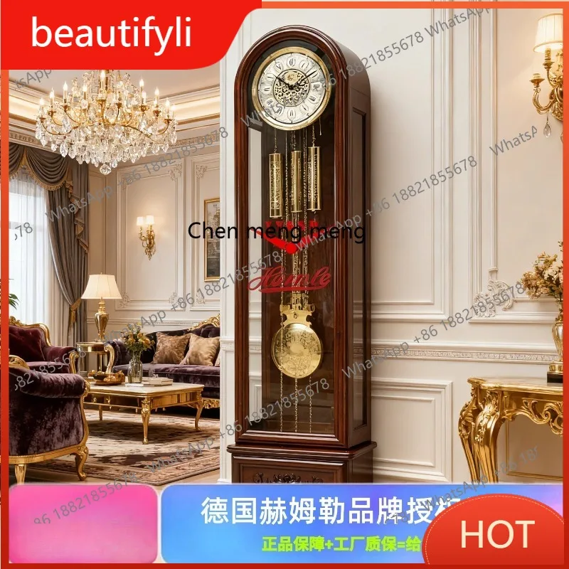 A139 Living room floor clock high-end Chinese retro floor clock vertical mahogany mechanical seat clock