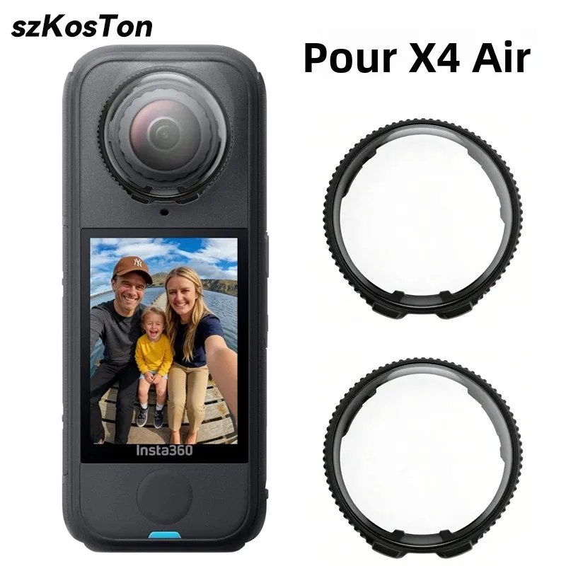Protection d'objectif pour Insta360 X4 Air, capuchons d'objectif transparents à dégagement rapide, étanches et résistants aux chocs, accessoires pour Insta 360 X4 Air