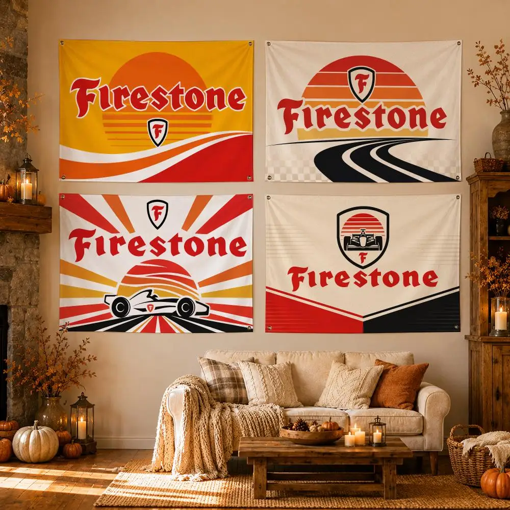 Tire Firestones Flags Flags for Room, Bedroom, Home, Outdoor, Wall Hanging, Concert Print, Art Banner