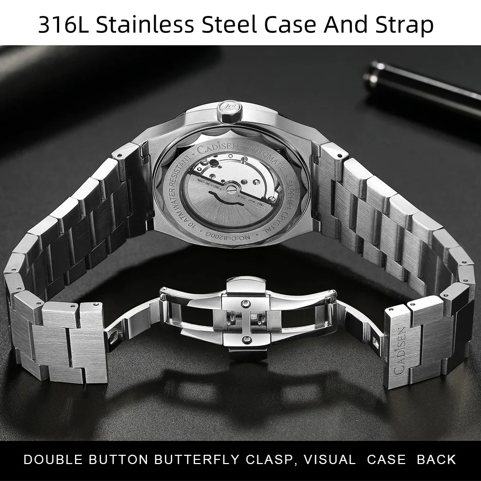 CADISEN Automatic Mechanical Luxury Watch Retro Sapphire MIYOTA