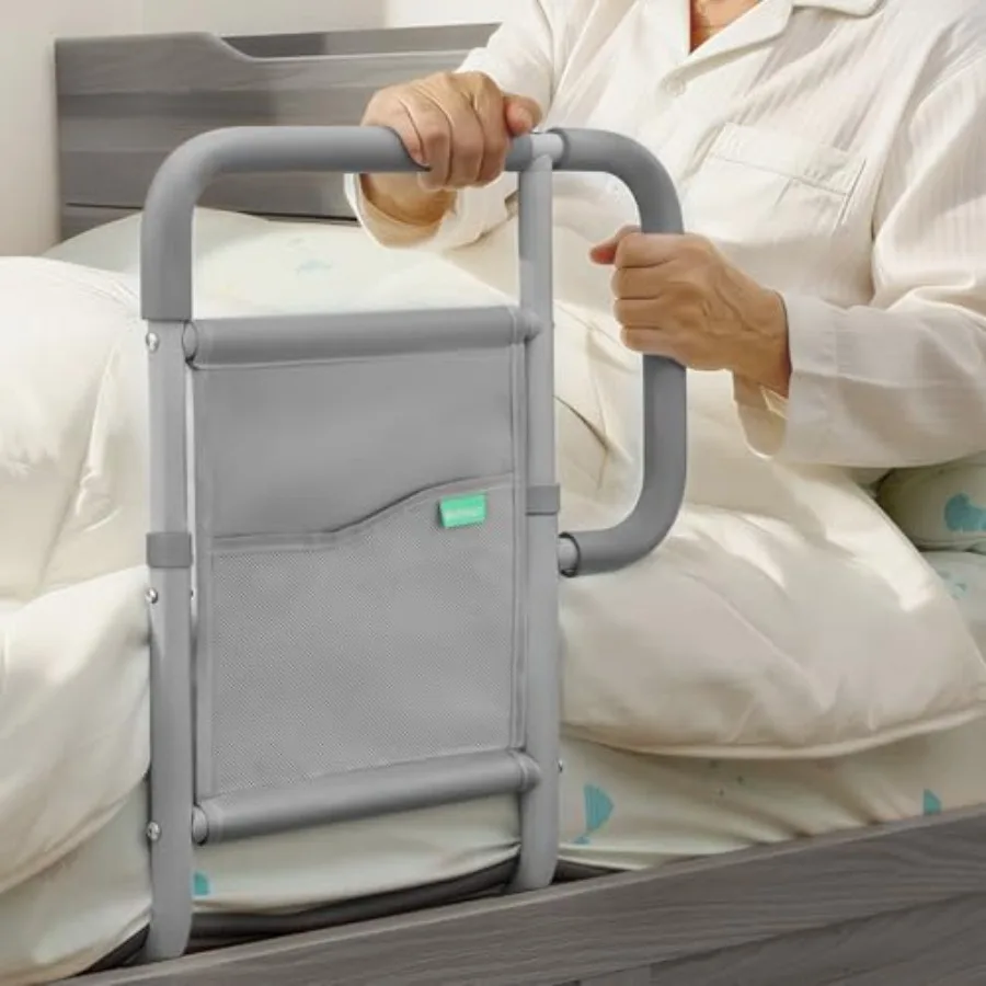 

Bed Rails for Elderly Adults ASTM Approved Bed Assist Rail with Dual Non-Slip Handles for Easily Getting in and Out of Bed Bed