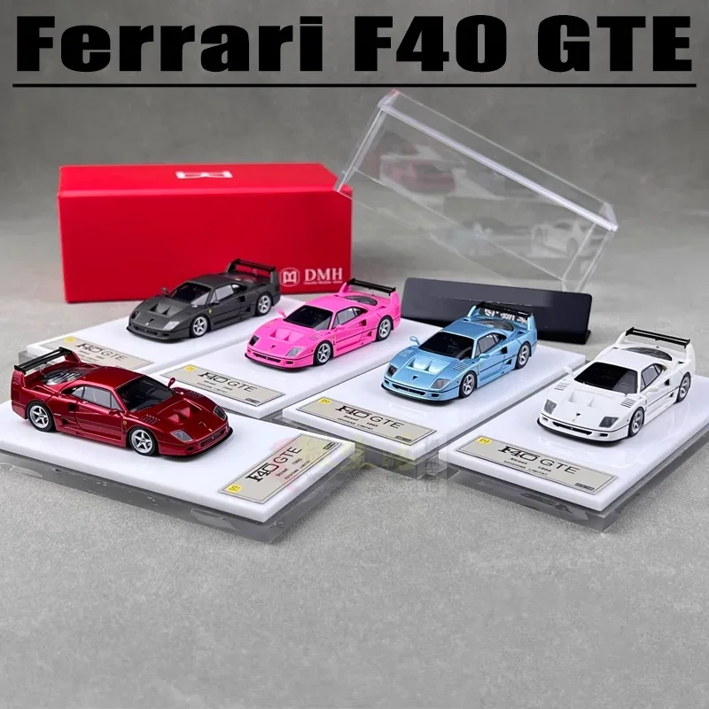 DMH 1/64 Ferrari F40 GTE Limited Edition harslegering speelgoed motorvoertuig gegoten metalen model geschenken