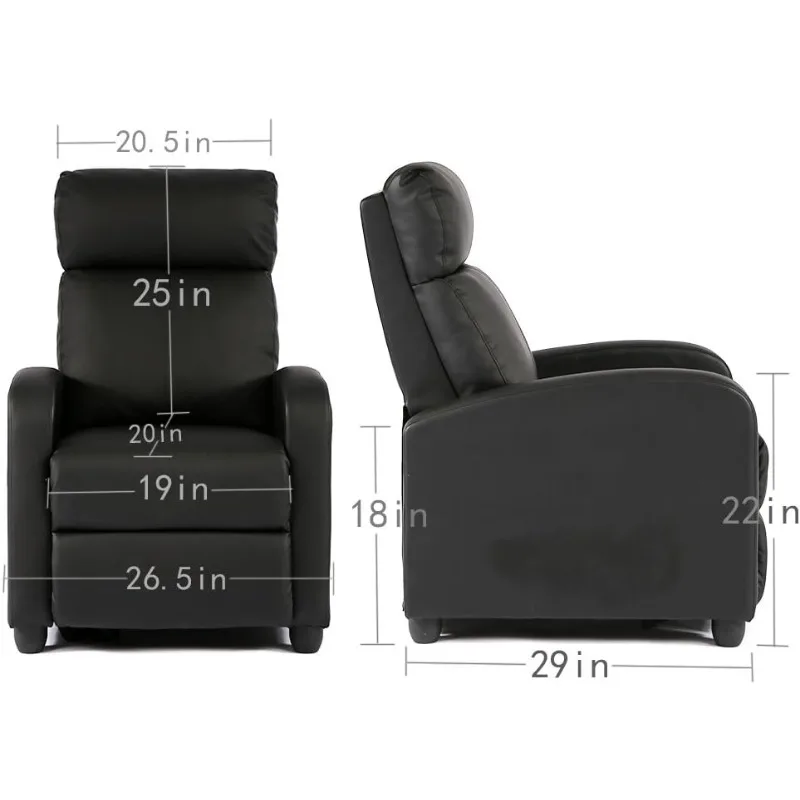 Recliner Chair for Living Room Recliner Sofa Wingback Single Sofa Accent  Arm Chair