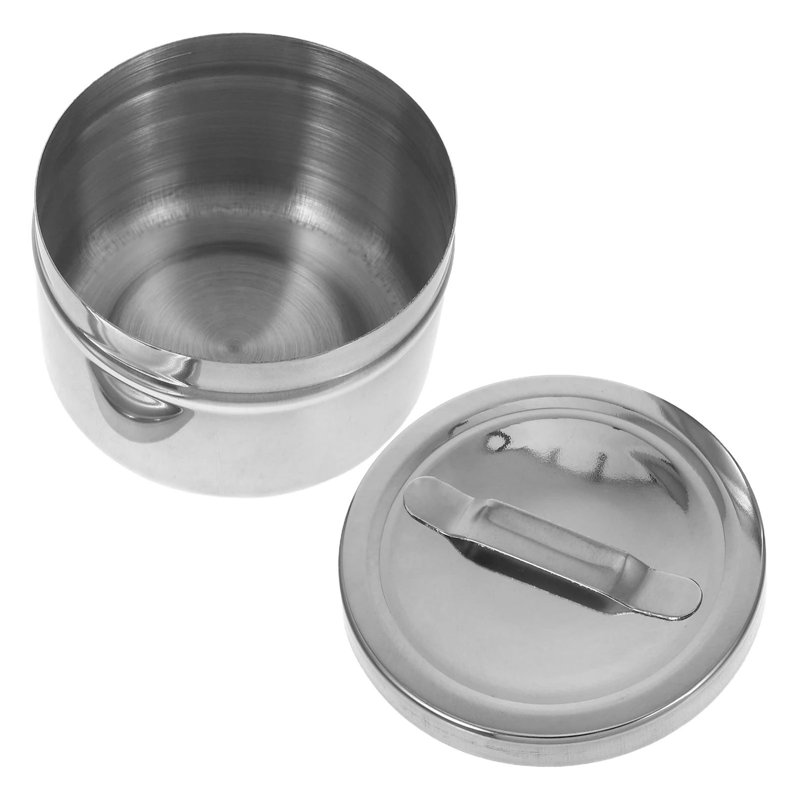 

6 Pcs Disinfection Cotton Tank Balls Holder Pad Jars Storage Cutips Stainless Steel Organizer Pads Container