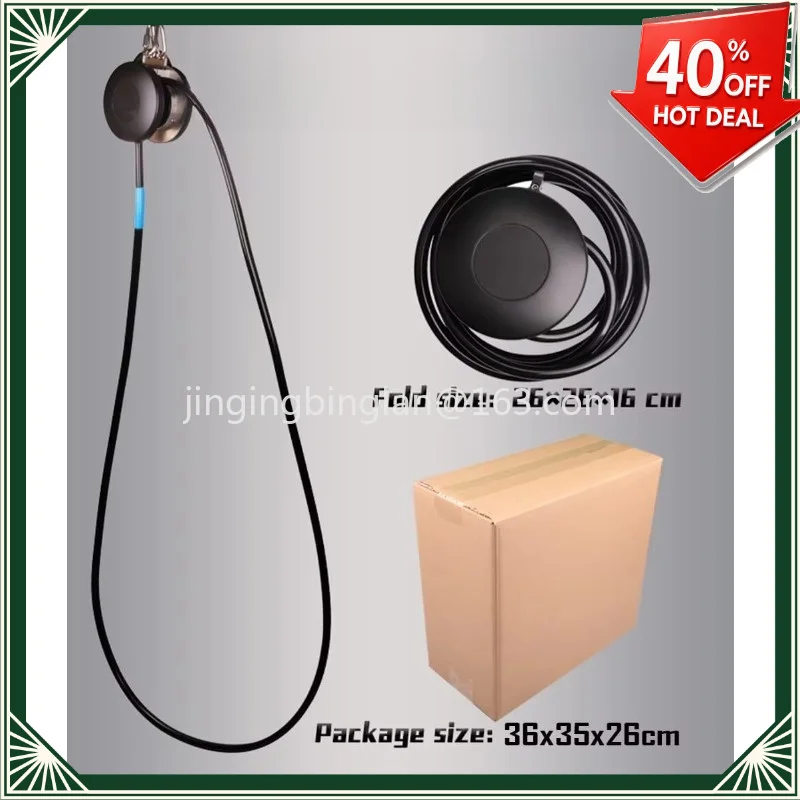 Adjustable 6-speed magnetic control pull rope, suspended fitness training rope, durable auxiliary sports rope
