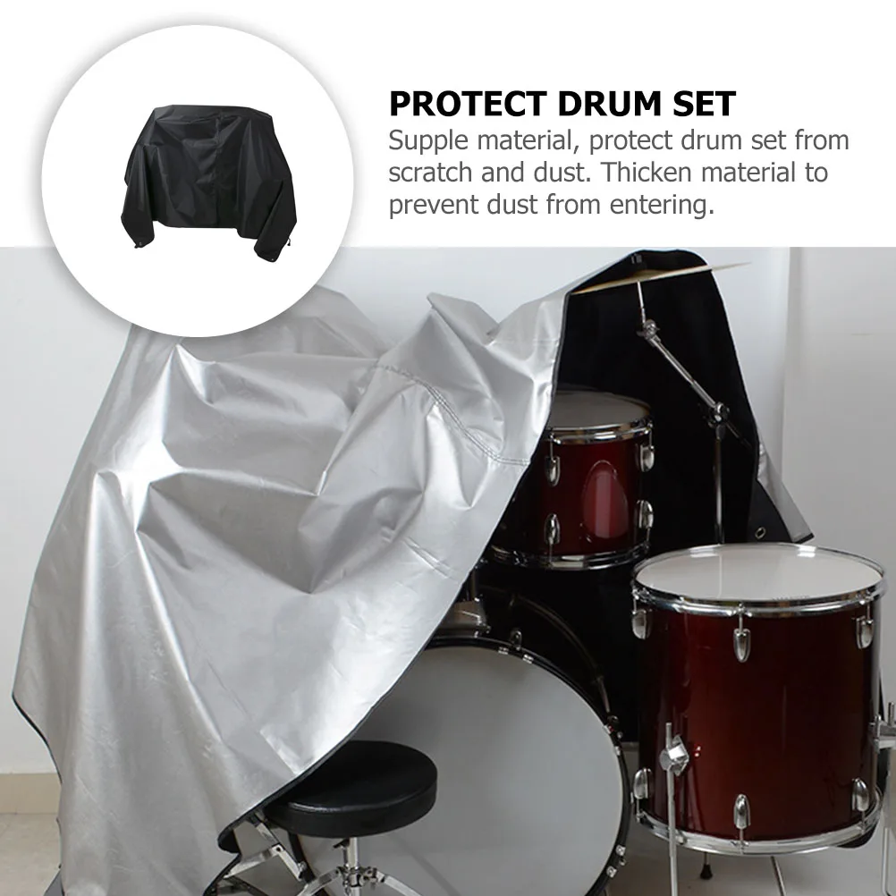 

Protective Cover Drum Set Supply Oxford Cloth Decorative Maintenance Silver Coated -proof