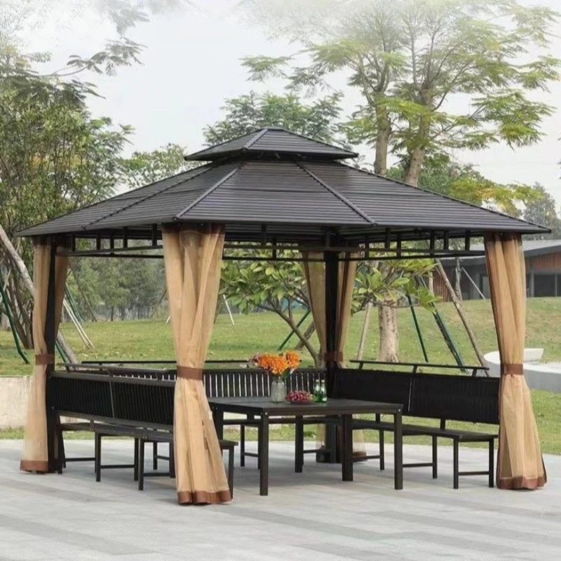 Outdoor courtyard pavilion, pavilion, community leisure four-corner pavilion