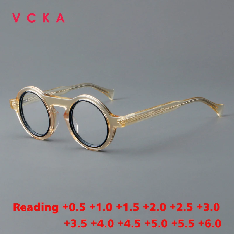 

VCKA Anti-blue Acetate ReadingGlasses Frame High Quality Optical Clear Eyewear Customizable Prescription Spectacles -0.50 to-6.0