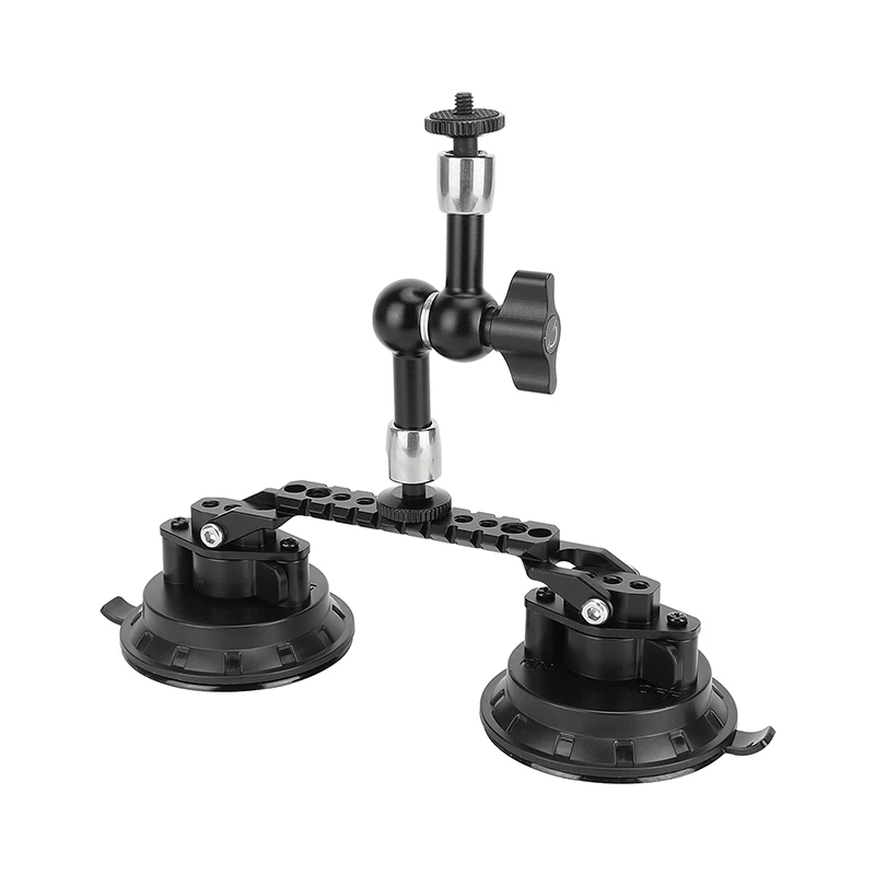CAMVATE Dual Suction Cup อุปกรณ์ติดกล้องที่มี5.7 "มหัศจรรย์แบบประกบ Arm & NATO Rail สำหรับ Gopro อุปกรณ์เสริม