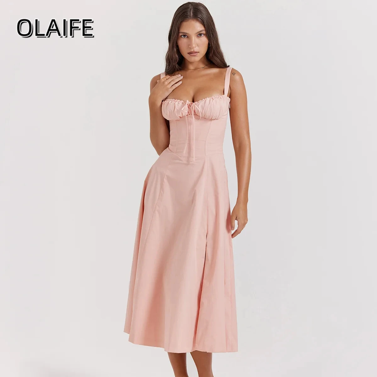 

Short Homecoming Dresses Satin A-Line Spaghetti Straps Sleeveless Tea Length Party Gowns Customized vestidos de novia