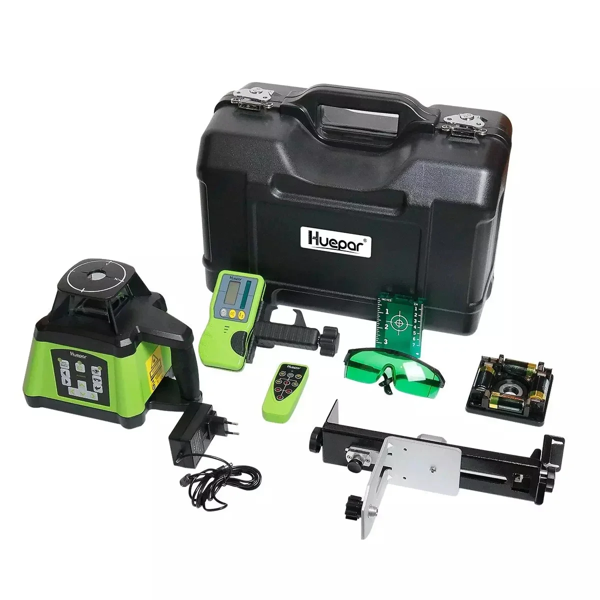 Pro Huepar RL200HVG Green Rotating Beam,Horizontal&Vertical Line/Up&Down Dots,Electronic Self-Leveling Rotary Laser Level Kit