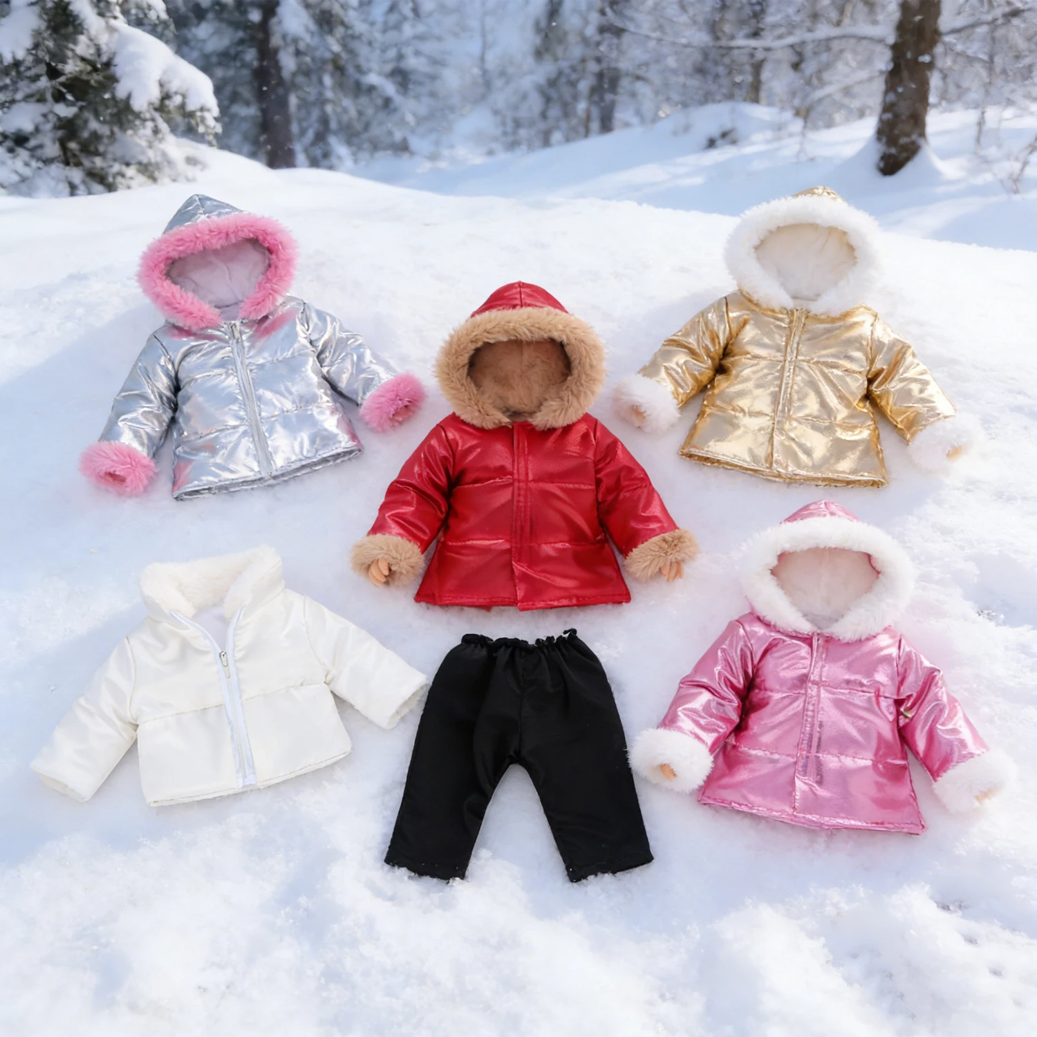 

Новый пуховик + леггинсы, одежда для куклы, подходит для 17 дюймов и 43 см, одежда для новорожденной куклы, костюм для куклы реборн, аксессуары, игрушка