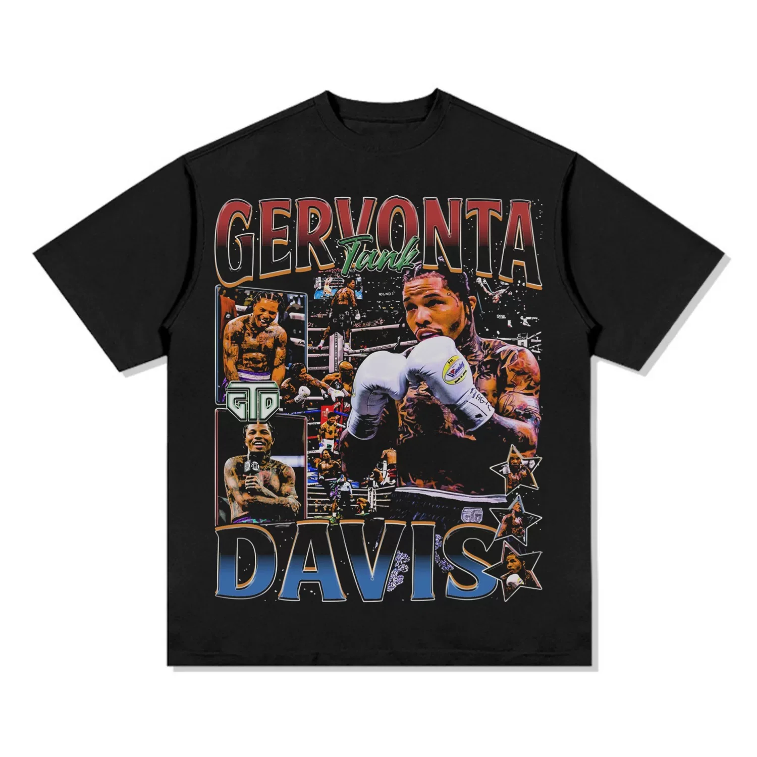 

Футболка Gervonta Tank Davis, негабаритная хлопковая футболка с рисунком для бокса, непобедимый чемпион для мужчин и женщин, товары для любителей городского боя