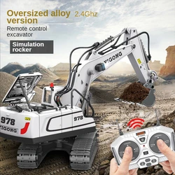 1:20 RC Car 2.4G Remote Control Excavator Construction Truck Dumper Bulldozer Crawler Engineering Vehicle Toys for Boys Kid Gift