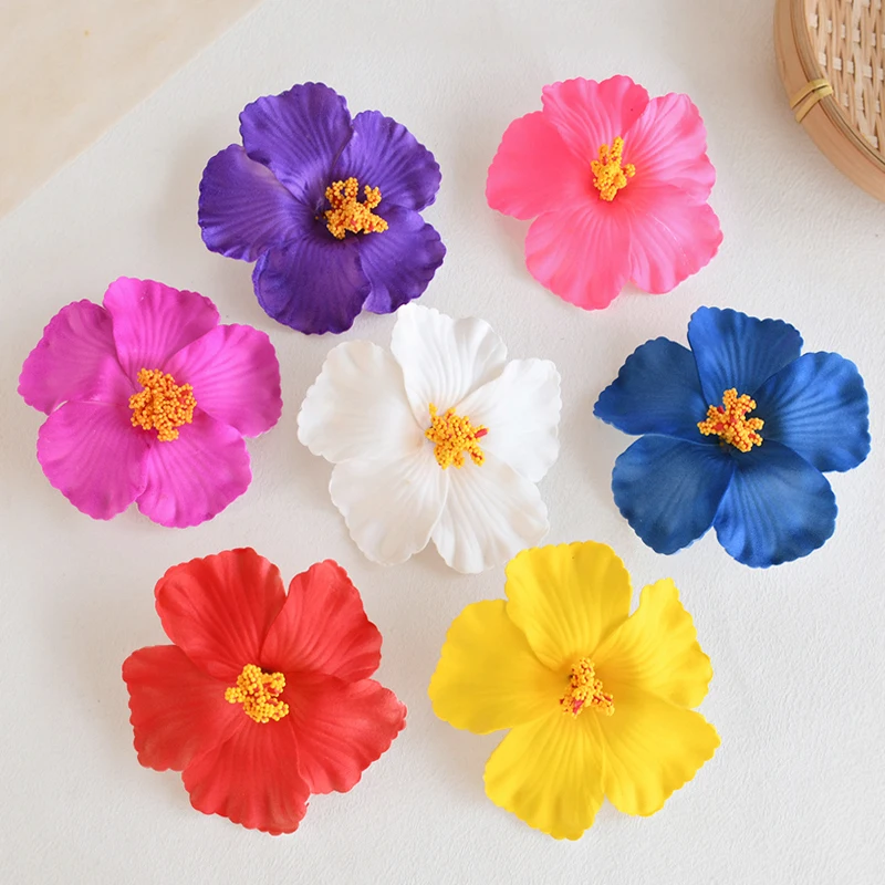 2/5 stücke Hawaiian Blume Haar Clip Sommer Strand Geburtstag Party Hochzeit Dekoration Mädchen Künstliche Ei Blumen Haarnadel Zubehör – Detail 4