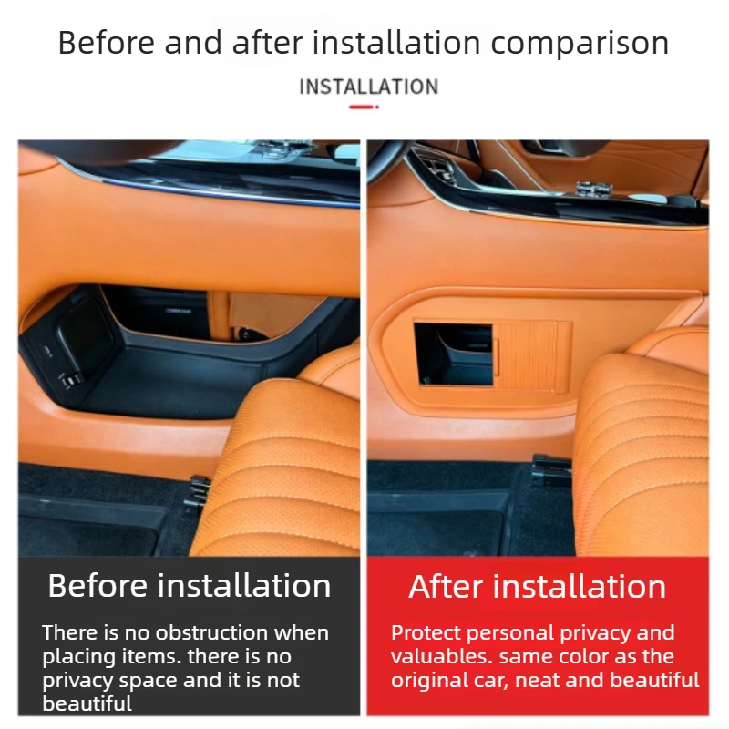 For Geely Galaxy M9 Central Control Lower Layer Privacy Storage Baffle Storage Box Car Supplies Modification Accessories Tools